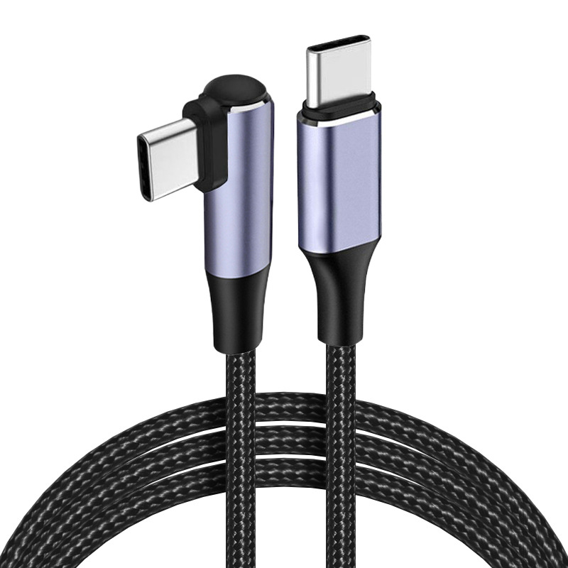 USB C Male 90 Degree to USB C Male 1M 5A Cable - Supergold Corporation Limited