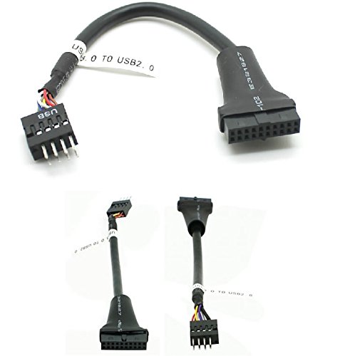 10 Pin Male to 20 Pin Female USB 3.0 16cm Cable - Supergold Corporation Limited