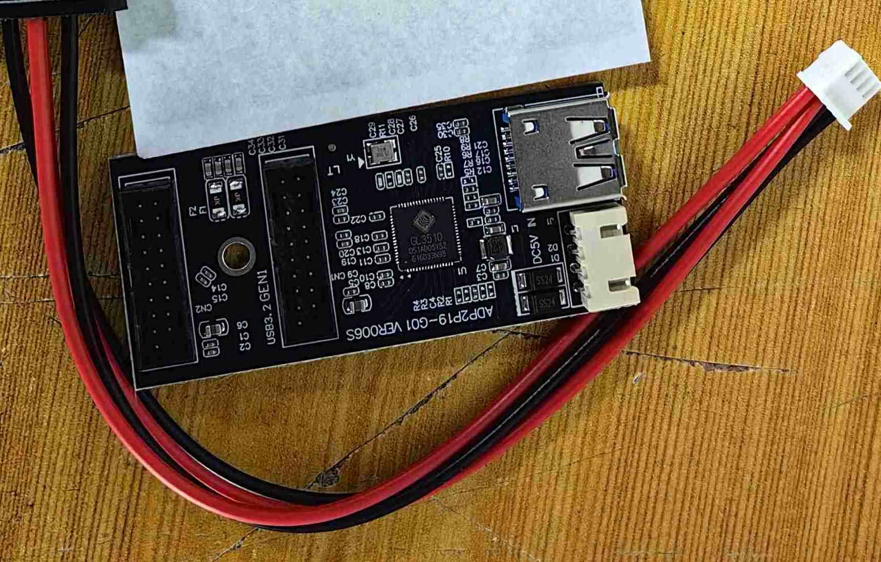 20 Pin Header to USB 3.0 20 Pin Dual Ports Female GL3510 Adapter - Supergold Corporation Limited