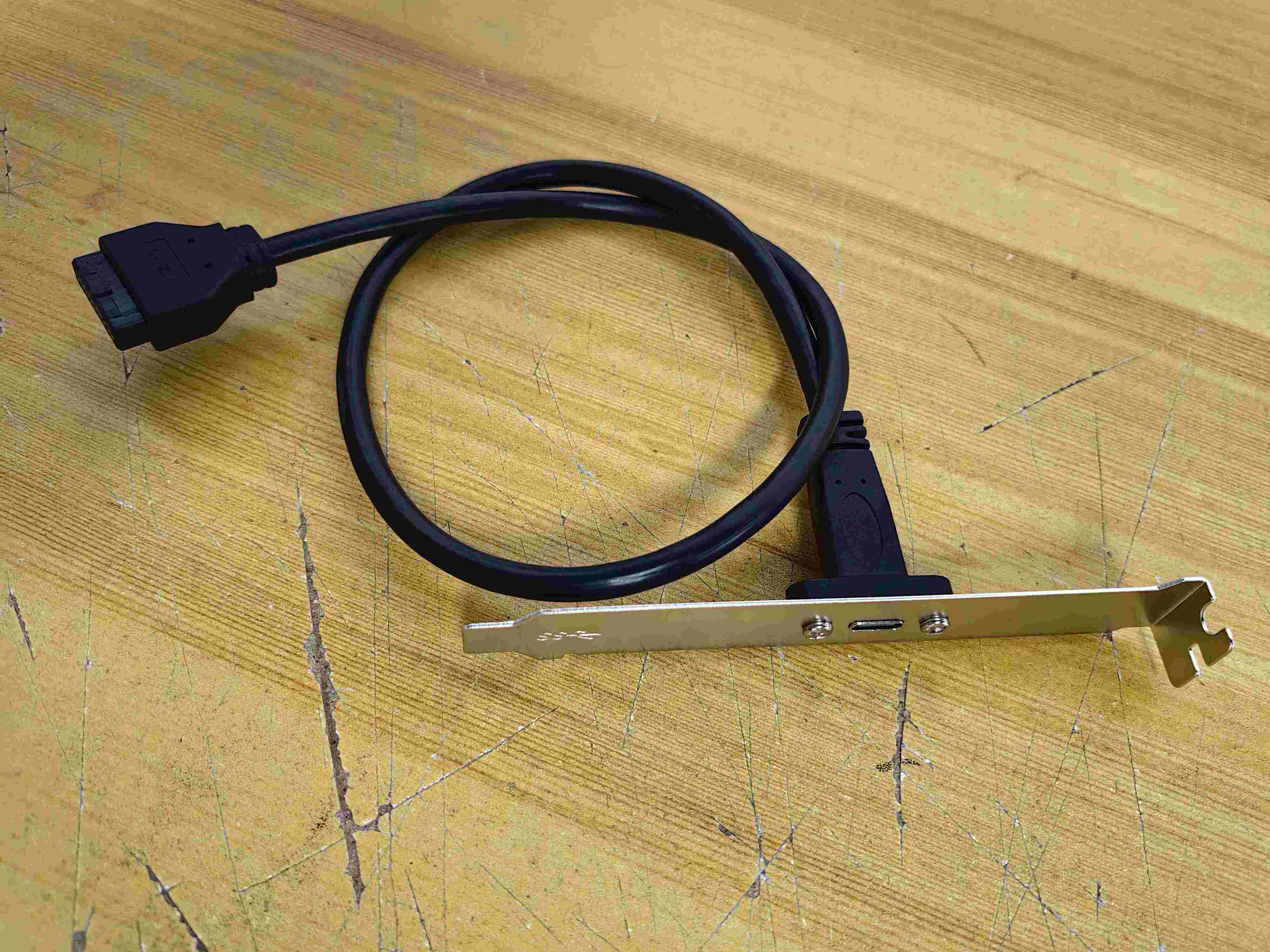 20 Pin MB to USB-C Single Port 5Gbps Bracket Cable - Supergold Corporation Limited