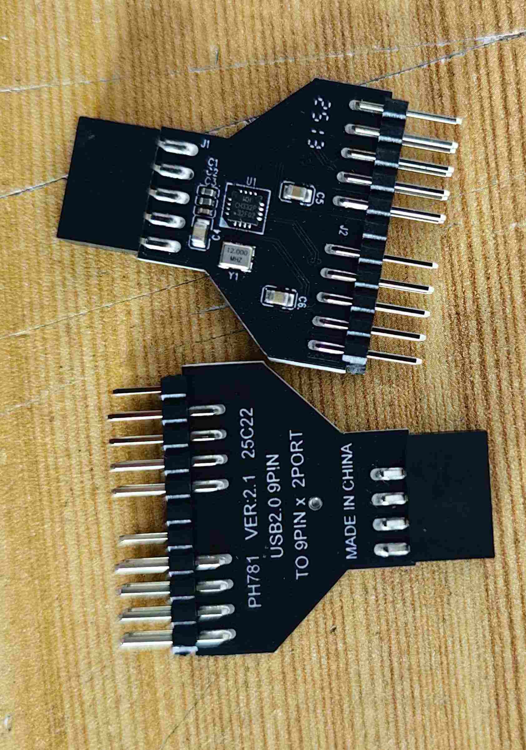 9 Pin Header Female to Dual 9 Pin Male Adapter - Supergold Corporation Limited
