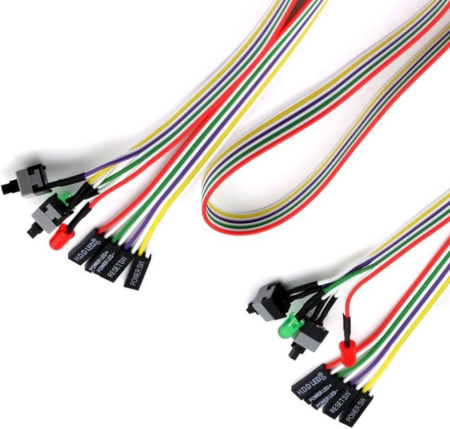 PC Case Red Green LED Lamp ATX Power Supply Reset Cable - Supergold Corporation Limited