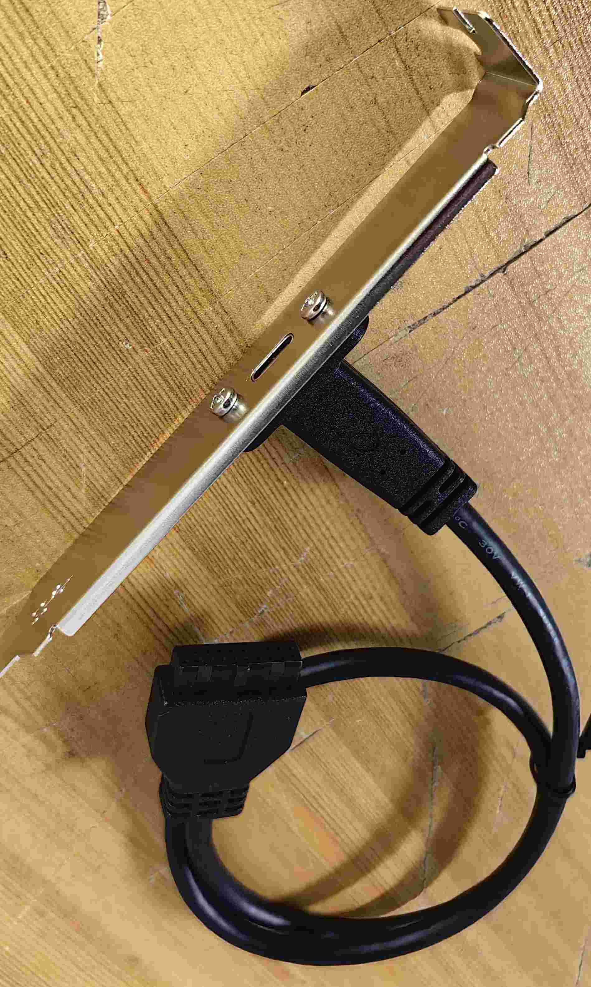 20 Pin Header Motherboard to USB-C Bracket Cable - Supergold Corporation Limited
