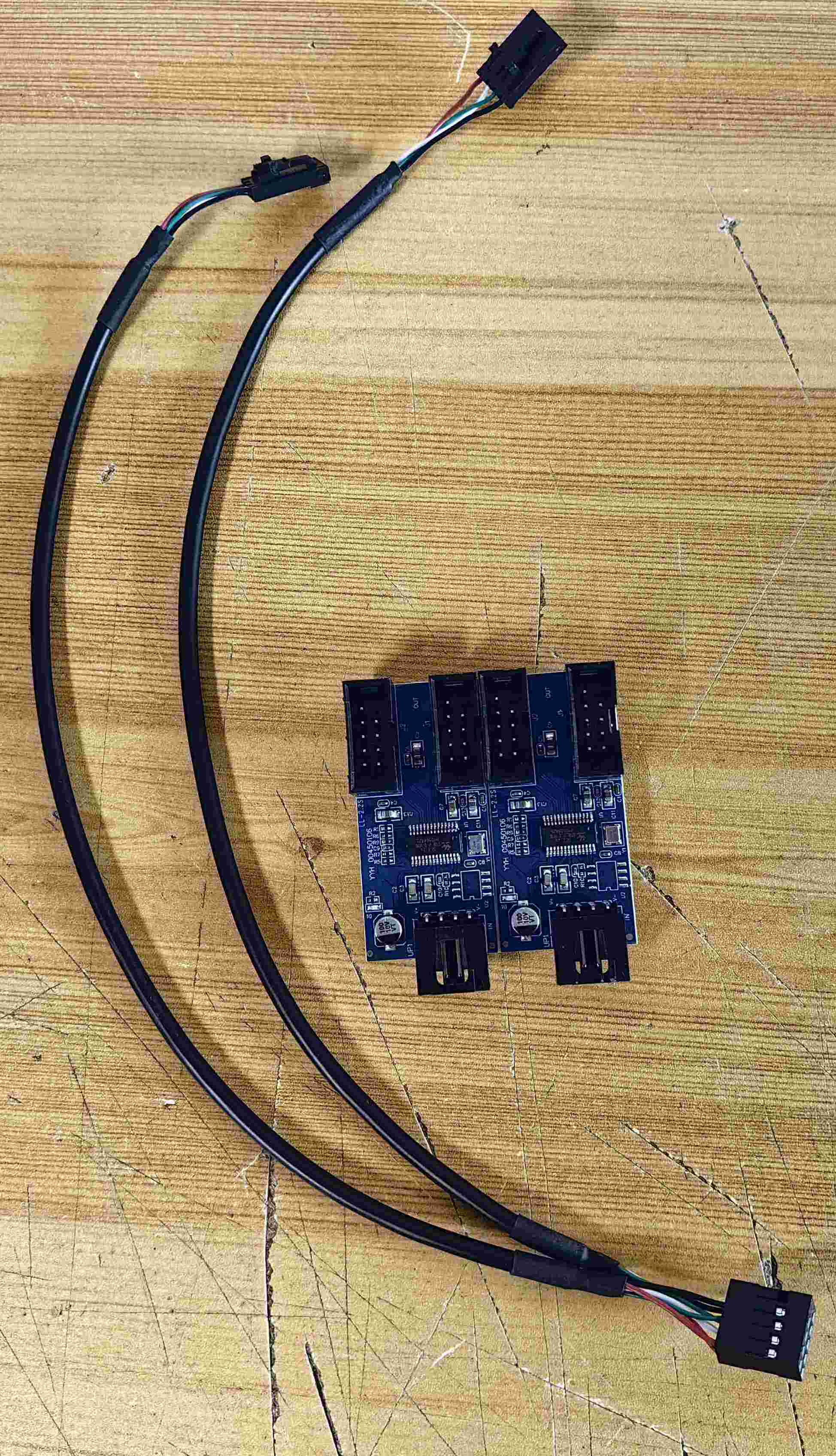 10 Pin Header Male 1 to 4 Female Extension Cable Card - Supergold Corporation Limited