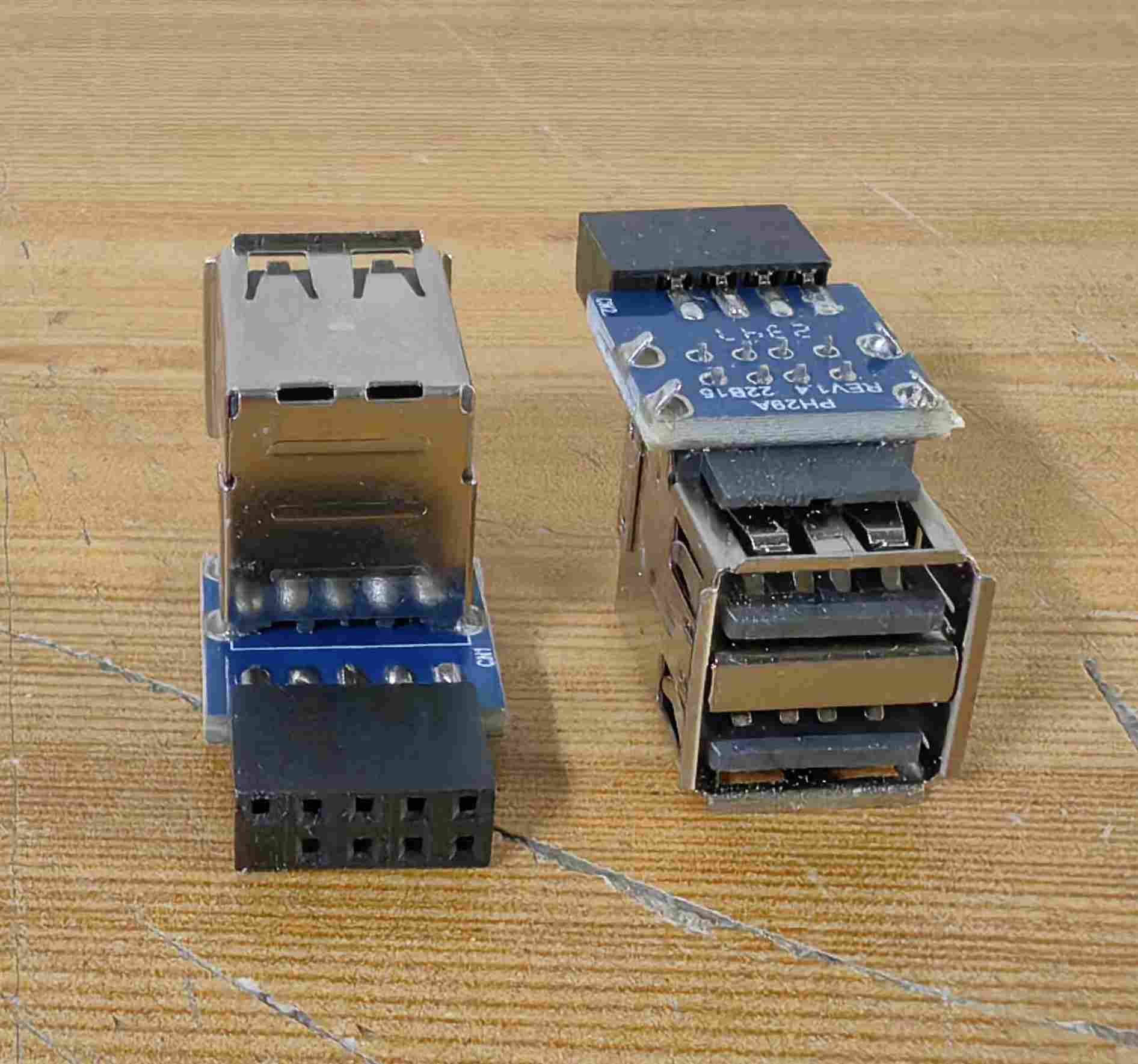 10 Pin Header into two USB Type-A Female Ports - Supergold Corporation Limited