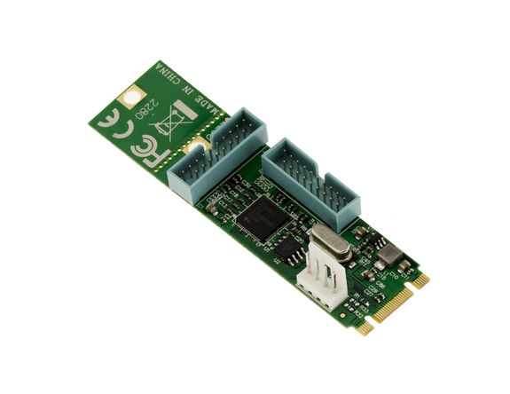 M.2 M-Key to dual USB3.0 20pin Card - Supergold Corporation Limited