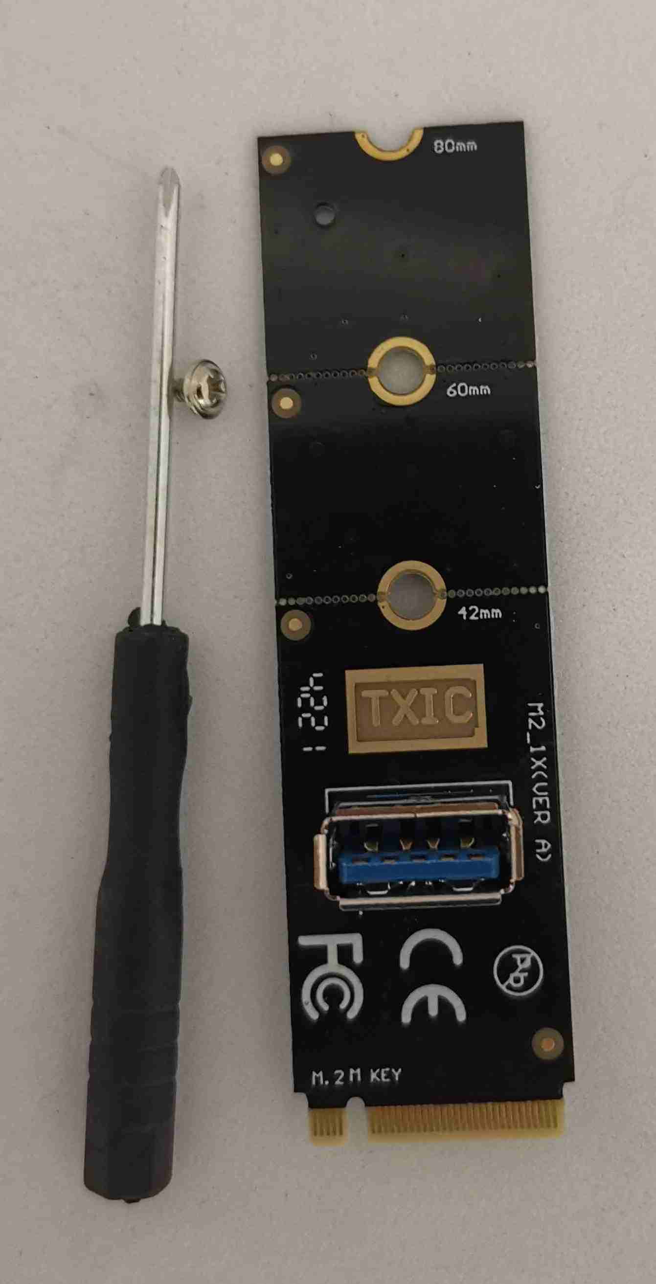 NGFF M.2 to USB3.0 PCIe Riser Card - Supergold Corporation Limited