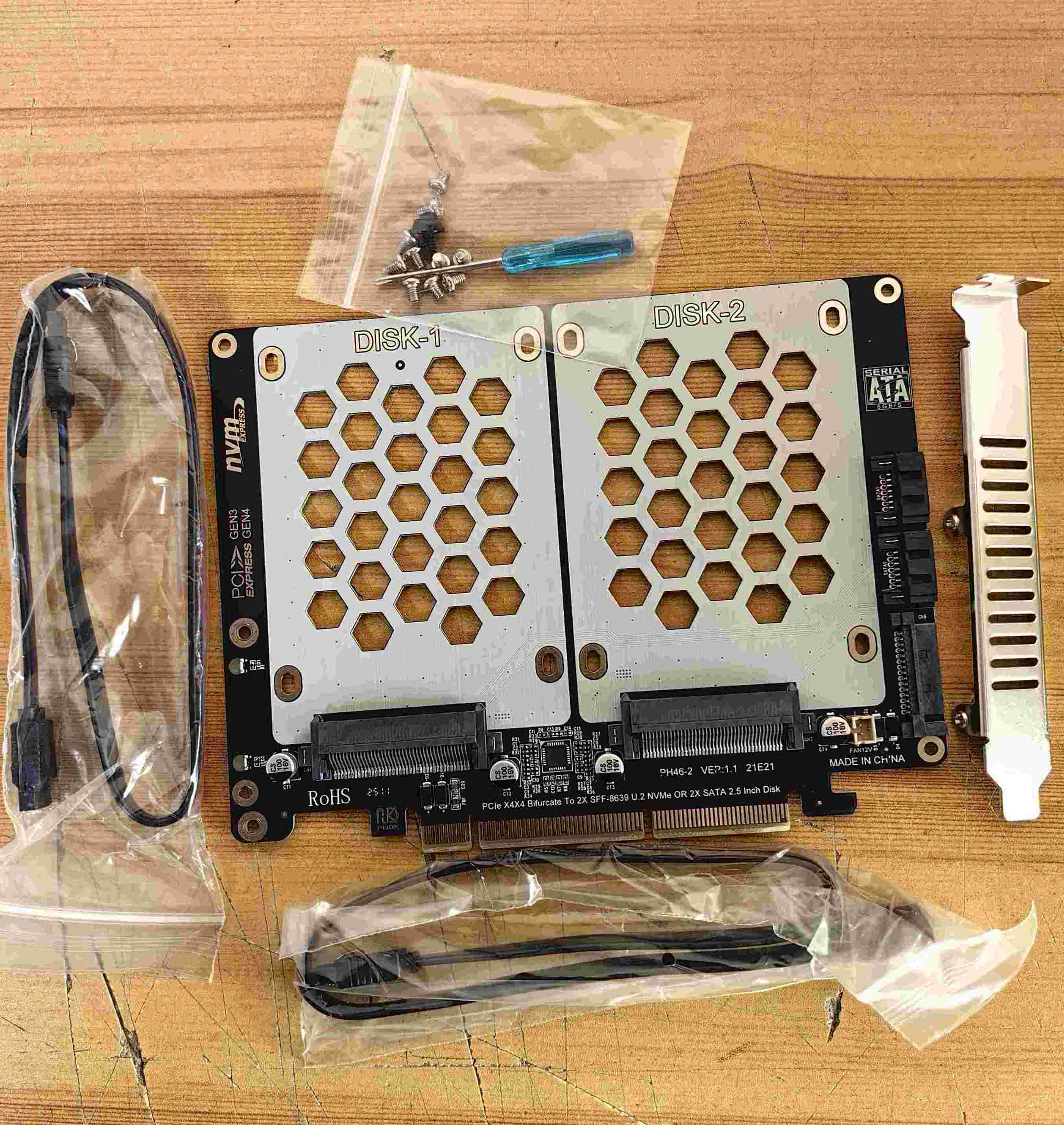 PCIe 4.0 X8 2 Port U.2 SFF-8639 Card - Supergold Corporation Limited