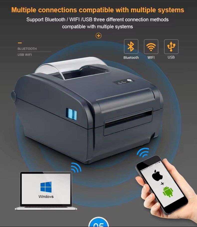 Multi-Connection Thermal Label Printer - Supergold Corporation Limited