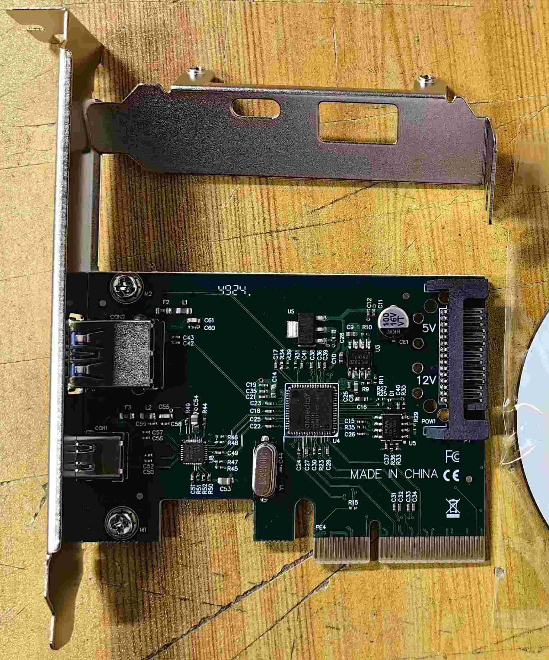 PCIe USB3.2 10Gbps Type A+C 2Port ASM1142 Card - Supergold Corporation Limited