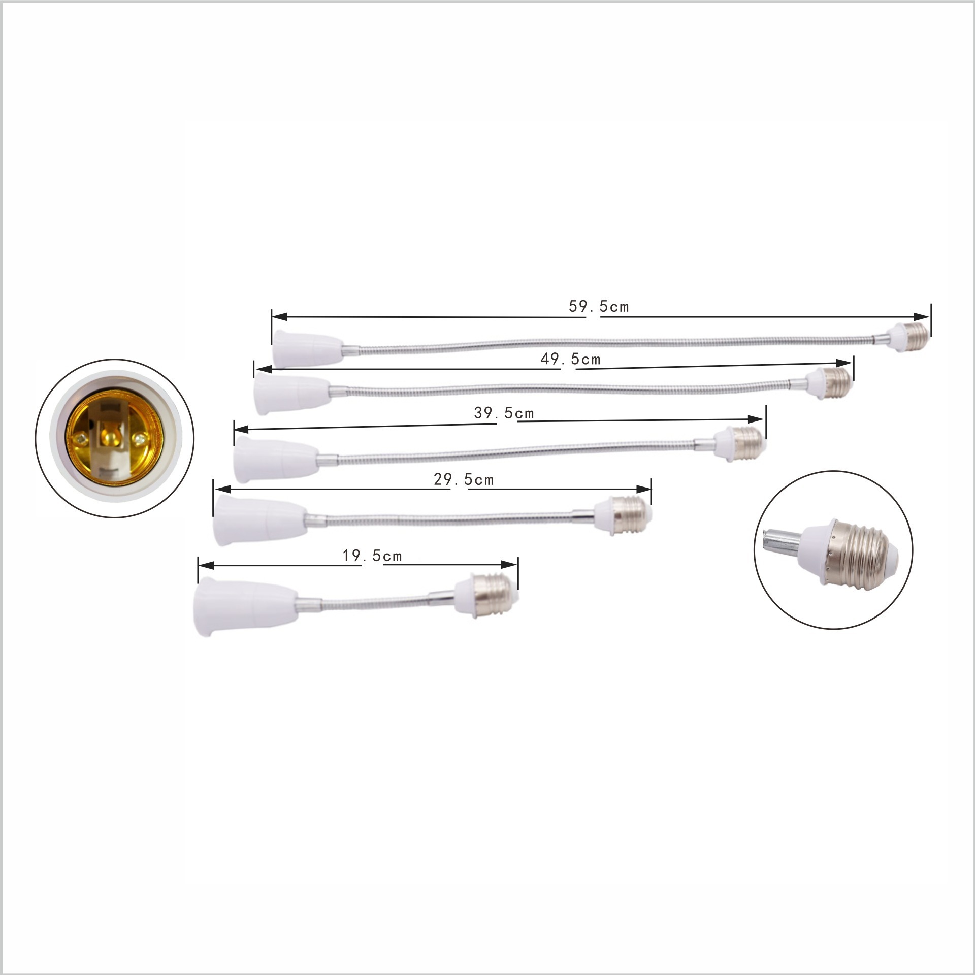 E27 Bulb Light Socket Extender 39.5cm Adapter - Supergold Corporation Limited
