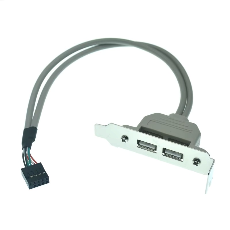 USB 2.0-Dual-Port-Low-Profile-Halterung