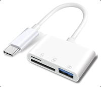 USB-C OTG SD 및 TF 카드 리더기 with USB-A