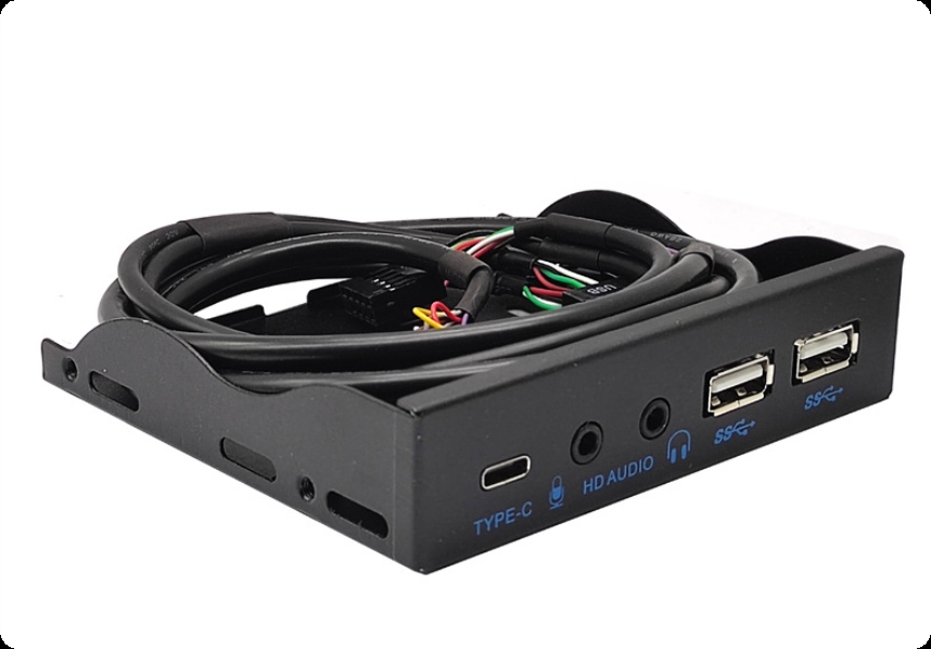 3.5Inch Front Panel With Type C + USB3.0 X 2 & Audio Port - Supergold Corporation Limited