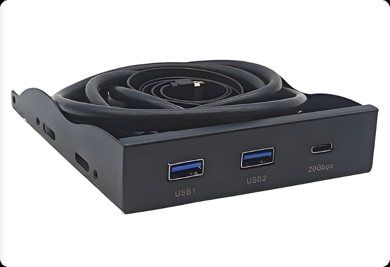 3.5Inch Front Panel With Type C 20Gbps + USB3.0 X 2 - Supergold Corporation Limited