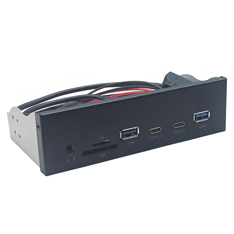 5.25inch Front Panel with 2xUSB3.0+2xType-C+TF+SD+3.5mm Audio Jack - Supergold Corporation Limited