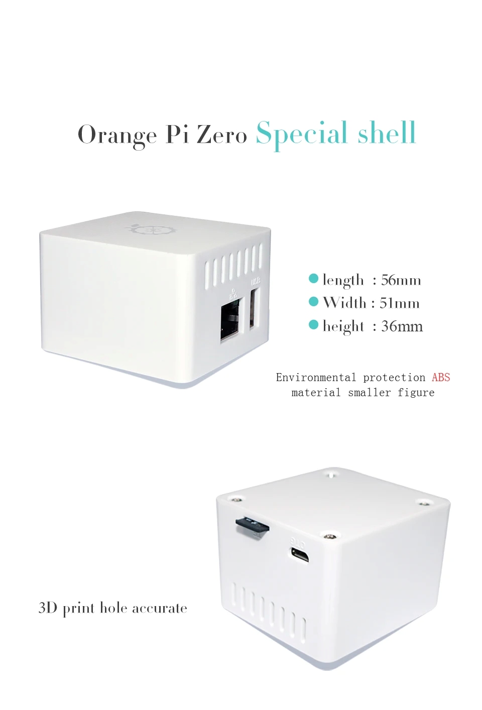 Orange Pi Zero ABS White color Case - Supergold Corporation Limited
