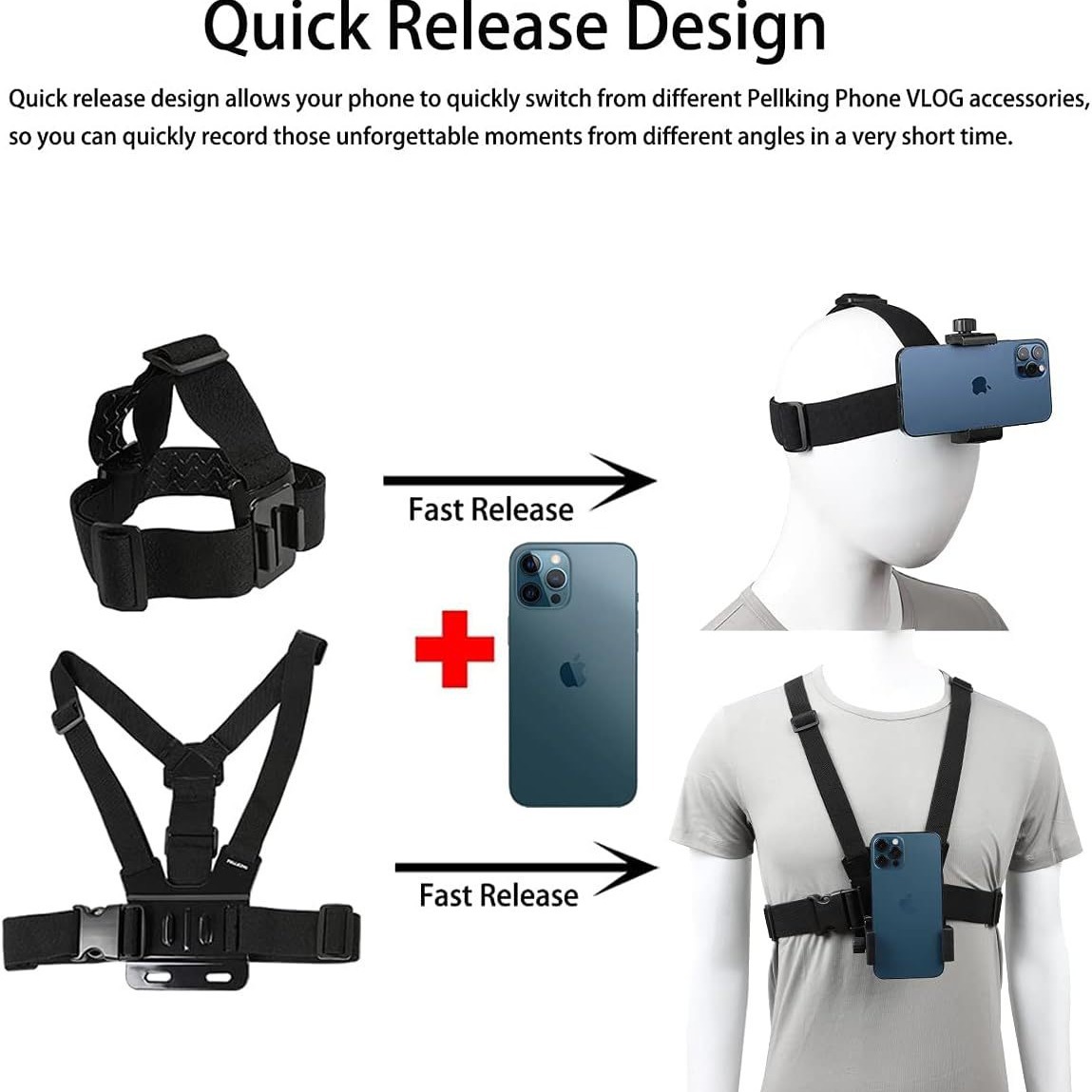 Mobile Phone Chest Strap Harness Mount Head Strap Holder Kit - Supergold Corporation Limited
