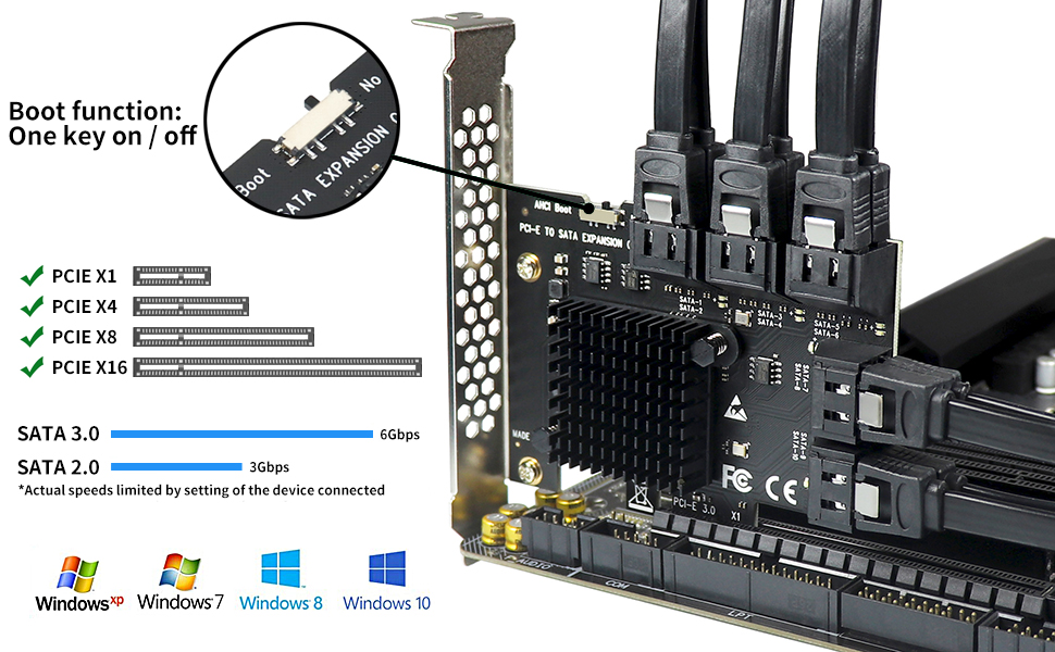 PCIe 10 Port SATA III 6Gbps Card - Supergold Corporation Limited