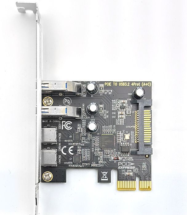 PCIe to USB A & C 4 Ports 5Gbps Card - Supergold Corporation Limited