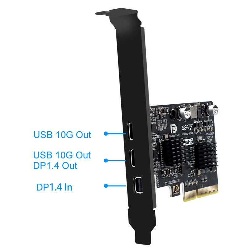 PCIe Type C 10G & DisplayPort V1.4 Alt-Mode Host Card - Supergold Corporation Limited